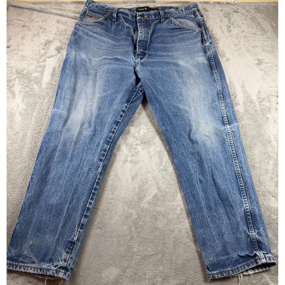 Wrangler FR Relaxed Fit Flame Resistant Jeans Men's 40x30 Faded‎ Workwear